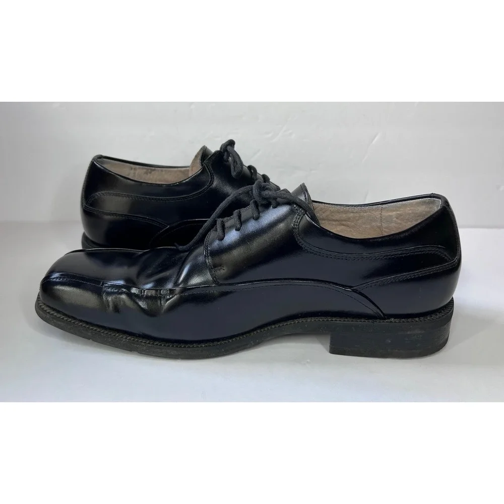 Florsheim Comfortech Mens 8D Black Leather Bicycle Toe Oxford Shoes 11256-001